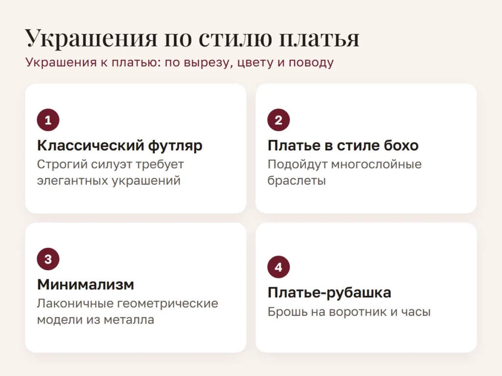 Схема: Украшения по стилю платья