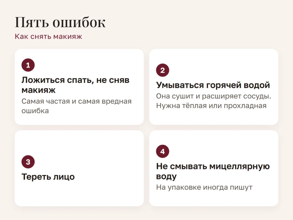 Схема: Пять ошибок